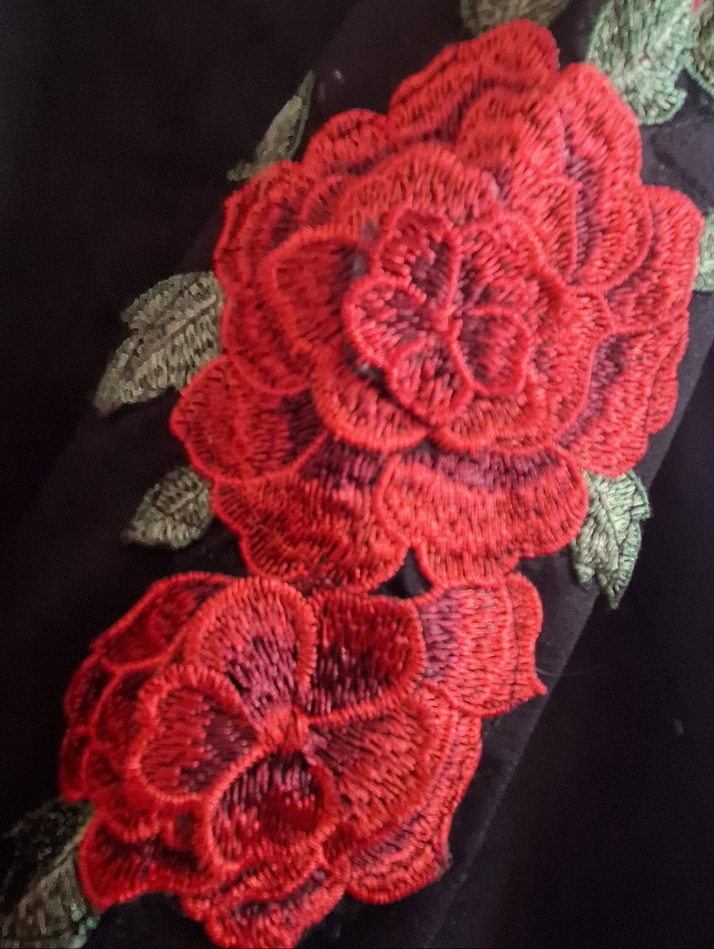 Rose Embroidered Hoodie Top $38 - Picture 3 of 5